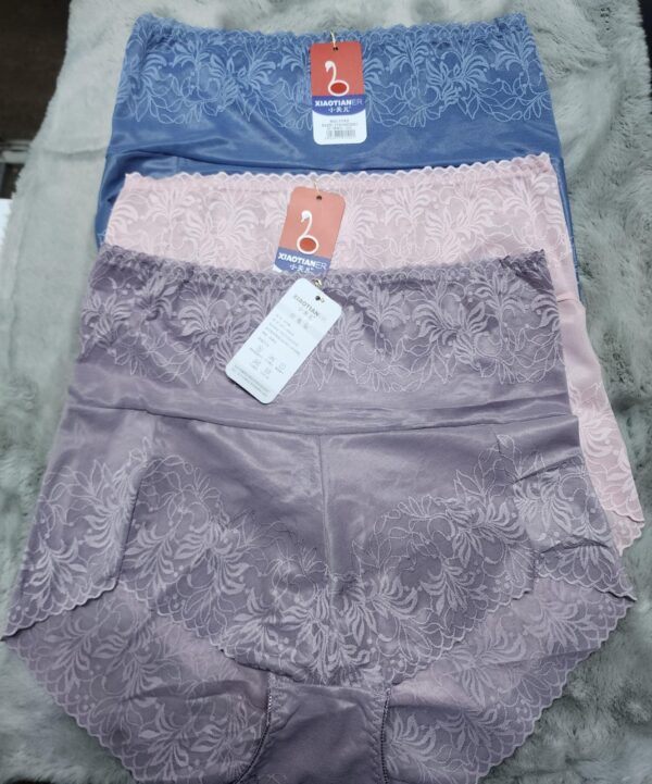 Seamless high-waist lace underwear